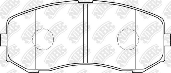 NiBK PN2802 - Гальмівні колодки, дискові гальма autozip.com.ua
