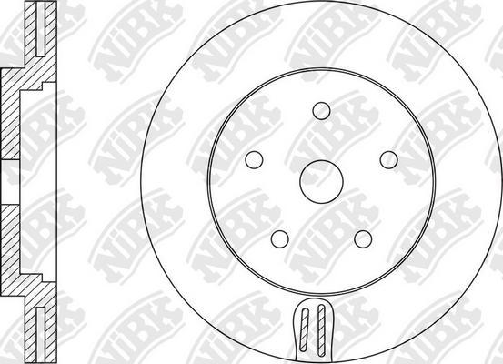 NiBK RN1557 - Гальмівний диск autozip.com.ua