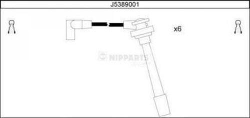 Nipparts J5389001 - Комплект проводів запалювання autozip.com.ua