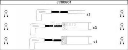 Nipparts J5380901 - Комплект проводів запалювання autozip.com.ua
