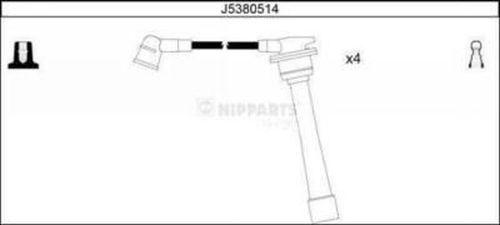 Nipparts J5380514 - Комплект проводів запалювання autozip.com.ua