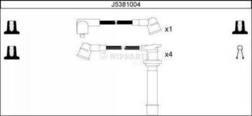 Nipparts J5381004 - Комплект проводів запалювання autozip.com.ua