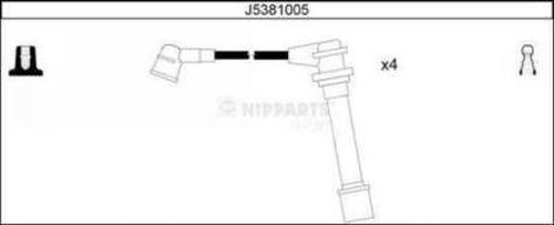 Nipparts J5381005 - Комплект проводів запалювання autozip.com.ua