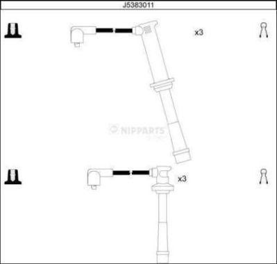 Nipparts J5383011 - Комплект проводів запалювання autozip.com.ua