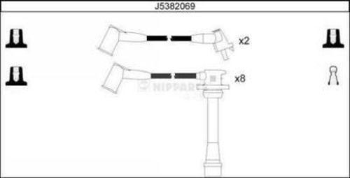 Nipparts J5382069 - Комплект проводів запалювання autozip.com.ua