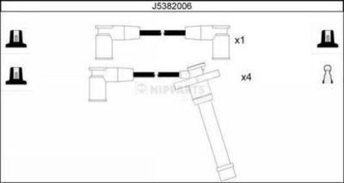 Nipparts J5382006 - Комплект проводів запалювання autozip.com.ua