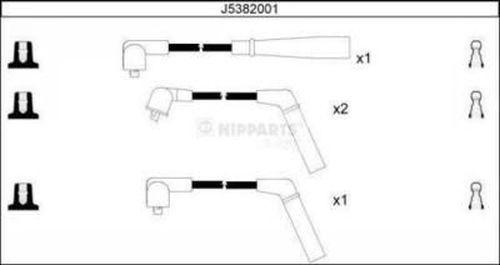 Nipparts J5382001 - Комплект проводів запалювання autozip.com.ua