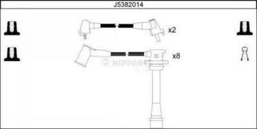 Nipparts J5382014 - Комплект проводів запалювання autozip.com.ua