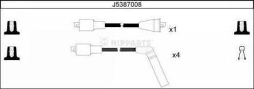 Nipparts J5387008 - Комплект проводів запалювання autozip.com.ua