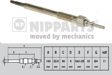 Nipparts J5714001 - Свічка розжарювання autozip.com.ua