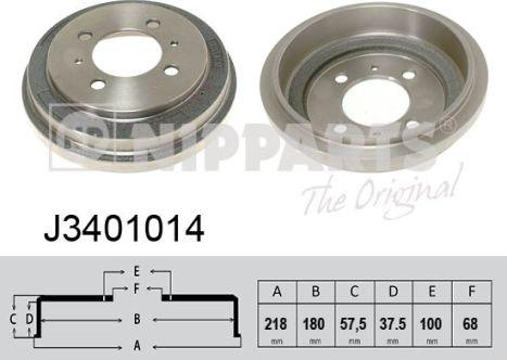 Nipparts J3401014 - Гальмівний барабан autozip.com.ua