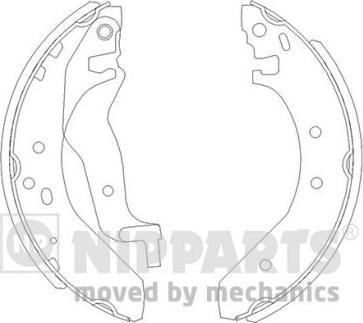 Nipparts J3504015 - Комплект гальм, барабанний механізм autozip.com.ua