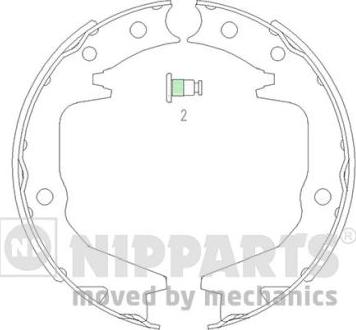 Nipparts J3505039 - Комплект гальм, ручник, парковка autozip.com.ua