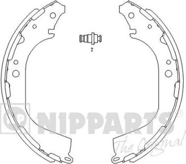 Nipparts J3501045 - Комплект гальм, барабанний механізм autozip.com.ua