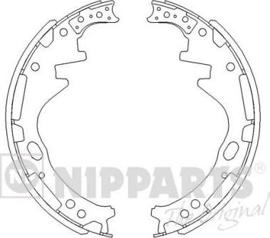 Nipparts J3501036 - Комплект гальм, барабанний механізм autozip.com.ua