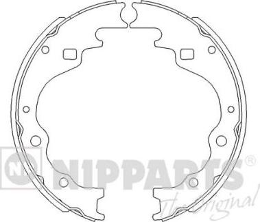 Nipparts J3503025 - Комплект гальм, барабанний механізм autozip.com.ua