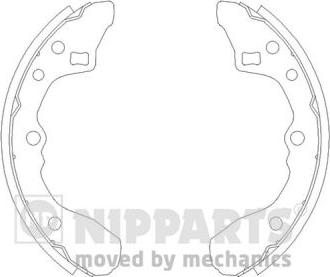 Nipparts J3503027 - Комплект гальм, барабанний механізм autozip.com.ua