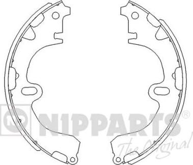Nipparts J3502001 - Комплект гальм, барабанний механізм autozip.com.ua
