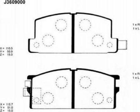 Delphi LUP462 - Гальмівні колодки, дискові гальма autozip.com.ua