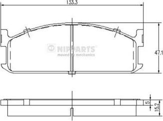 Nipparts J3609002 - Гальмівні колодки, дискові гальма autozip.com.ua