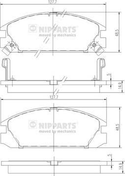 Nipparts J3604018 - Гальмівні колодки, дискові гальма autozip.com.ua