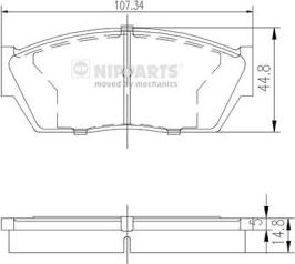 Nipparts J3604013 - Гальмівні колодки, дискові гальма autozip.com.ua