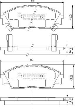 Nipparts J3604023 - Гальмівні колодки, дискові гальма autozip.com.ua