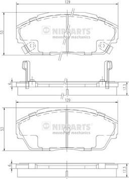 Nipparts J3604022 - Гальмівні колодки, дискові гальма autozip.com.ua