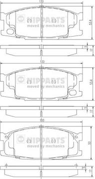 Nipparts J3605044 - Гальмівні колодки, дискові гальма autozip.com.ua