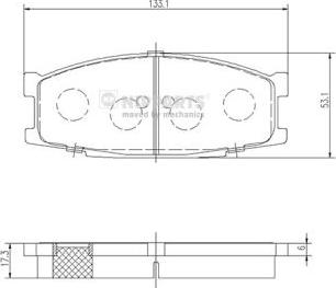 Nipparts J3605045 - Гальмівні колодки, дискові гальма autozip.com.ua