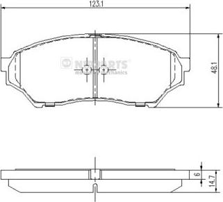 Nipparts J3605040 - Гальмівні колодки, дискові гальма autozip.com.ua