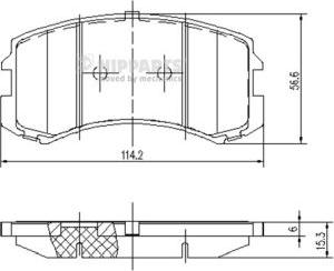 Nipparts J3605048 - Гальмівні колодки, дискові гальма autozip.com.ua