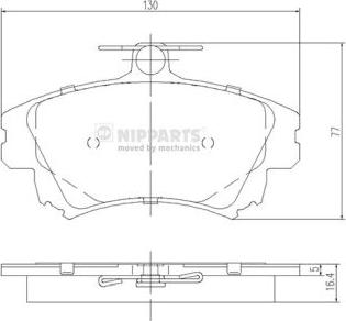 Nipparts J3605042 - Гальмівні колодки, дискові гальма autozip.com.ua