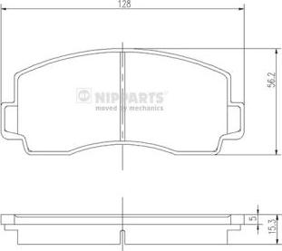 Nipparts J3605002 - Гальмівні колодки, дискові гальма autozip.com.ua