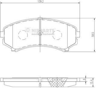 Nipparts J3605039 - Гальмівні колодки, дискові гальма autozip.com.ua