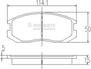 Nipparts J3605032 - Гальмівні колодки, дискові гальма autozip.com.ua