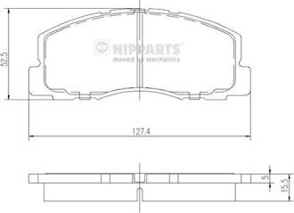 Nipparts J3605025 - Гальмівні колодки, дискові гальма autozip.com.ua