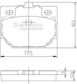 Nipparts J3606000 - Гальмівні колодки, дискові гальма autozip.com.ua