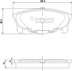 Nipparts J3606016 - Гальмівні колодки, дискові гальма autozip.com.ua