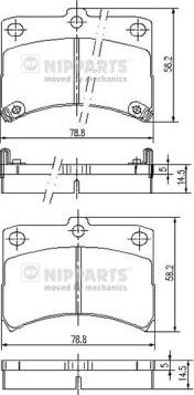 Nipparts J3606020 - Гальмівні колодки, дискові гальма autozip.com.ua