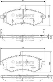 Nipparts J3600535 - Гальмівні колодки, дискові гальма autozip.com.ua