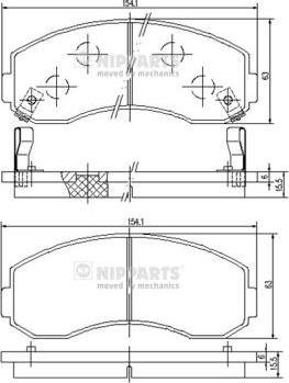 Nipparts J3600101 - Гальмівні колодки, дискові гальма autozip.com.ua