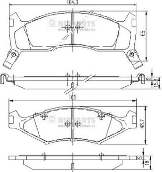 Nipparts J3600302 - Гальмівні колодки, дискові гальма autozip.com.ua