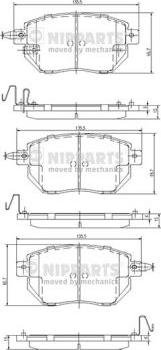 Nipparts J3601092 - Гальмівні колодки, дискові гальма autozip.com.ua