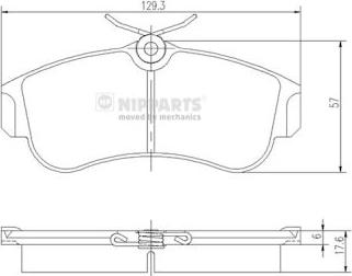 Nipparts J3601051 - Гальмівні колодки, дискові гальма autozip.com.ua