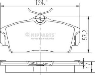 Nipparts J3601068 - Гальмівні колодки, дискові гальма autozip.com.ua