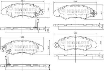 Nipparts J3608019 - Гальмівні колодки, дискові гальма autozip.com.ua