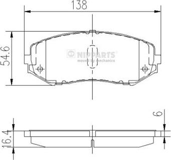 Nipparts J3608029 - Гальмівні колодки, дискові гальма autozip.com.ua