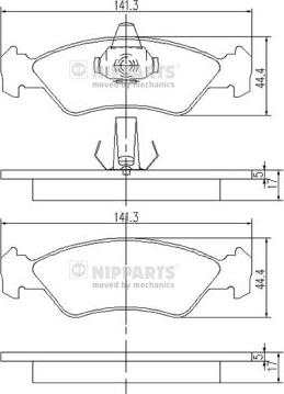 Nipparts J3603049 - Гальмівні колодки, дискові гальма autozip.com.ua