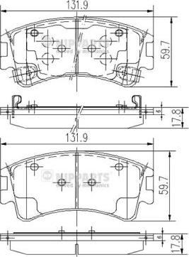 Nipparts J3603056 - Гальмівні колодки, дискові гальма autozip.com.ua